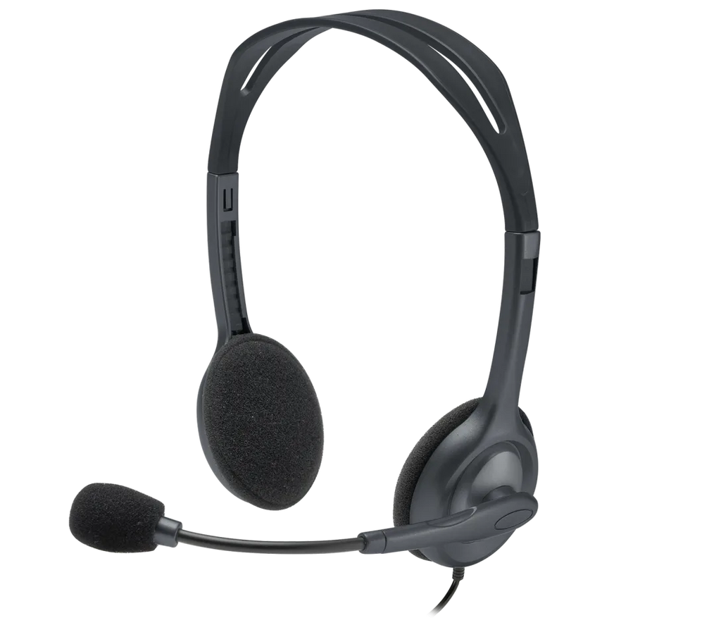 Logitech H111 Wired Stereo Headset – Clear Audio, Adjustable Mic & 3.5mm Jack - BROMY