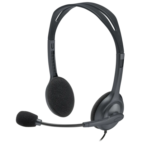 Logitech H111 Wired Stereo Headset – Clear Audio, Adjustable Mic & 3.5mm Jack - BROMY