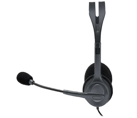 Logitech H111 Wired Stereo Headset – Clear Audio, Adjustable Mic & 3.5mm Jack - BROMY