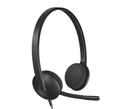 Logitech H340 USB Stereo Headset – Plug & Play, Noise-Canceling Mic, Clear Audio - BROMY