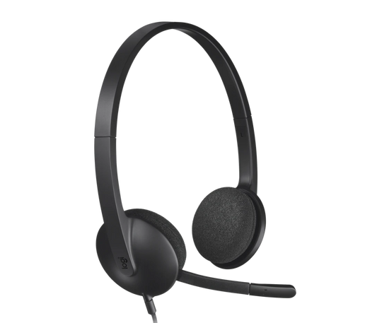 Logitech H340 USB Stereo Headset – Plug & Play, Noise-Canceling Mic, Clear Audio - BROMY