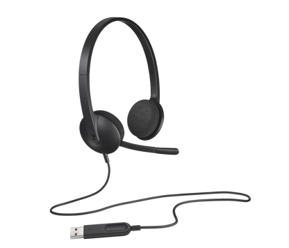 Logitech H340 USB Stereo Headset – Plug & Play, Noise-Canceling Mic, Clear Audio - BROMY